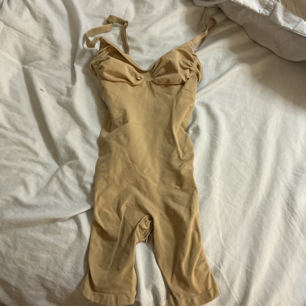Skims Tan Shapewear Bodysuit
